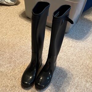 Hunter Black Women's Tall Gloss Rain Boots